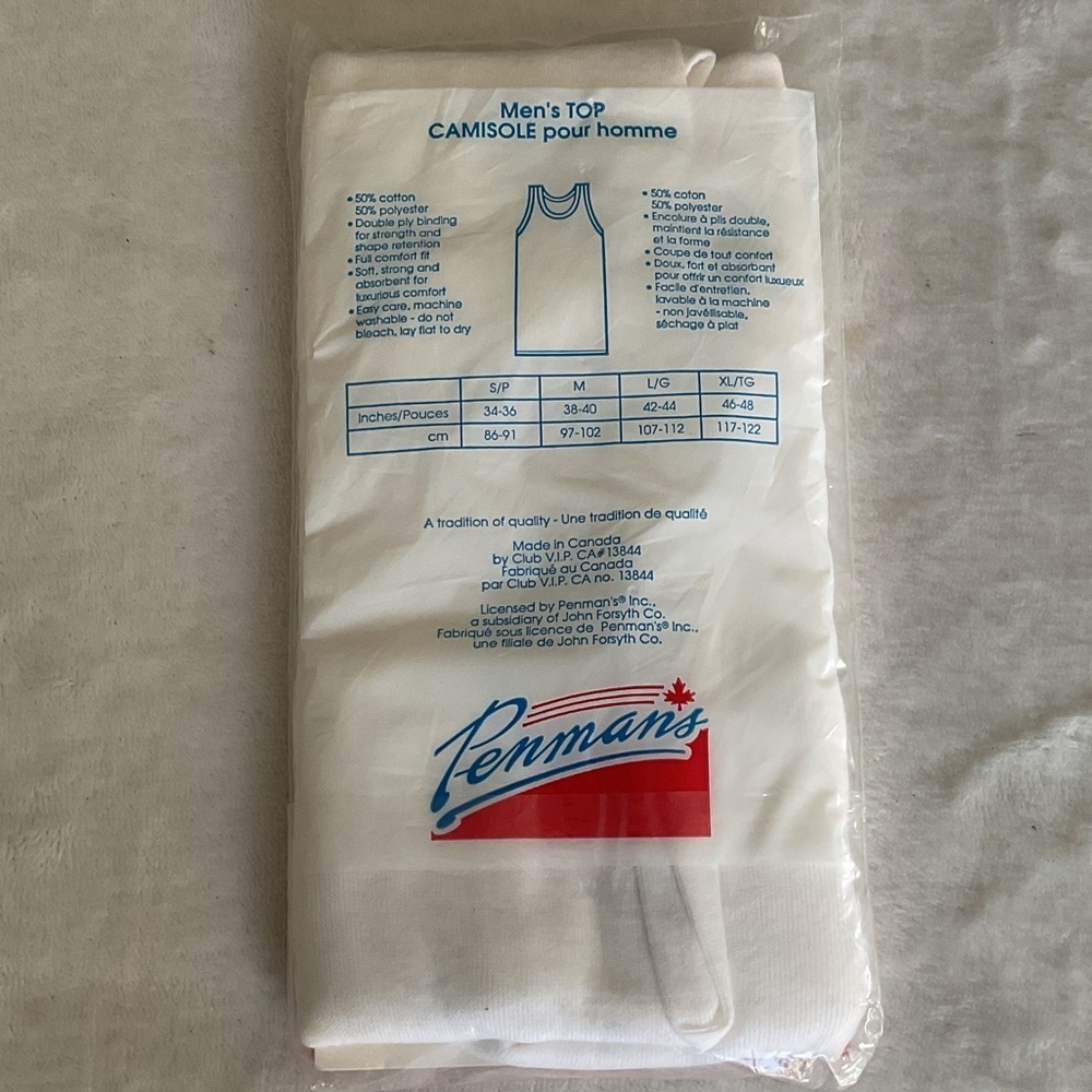 Penmans vintage Men's White Tank Top - Picture 2 of 2